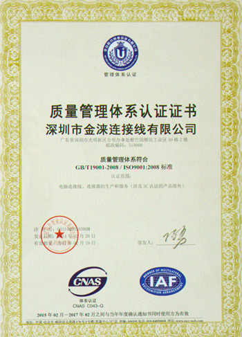 ISO 9001：2008质量管理体系认证（中文）